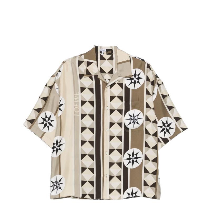 Shorts Sleeve Shirt in Silk Multicolor