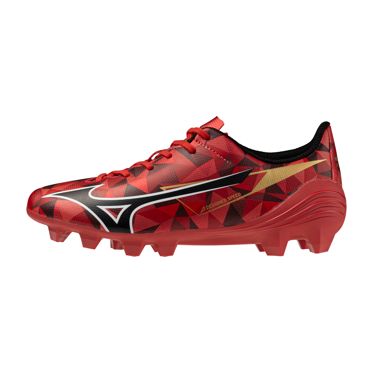 Mizuno Alpha Ii Select Junior Fg Firm Ground Soccer Cleat Red Black