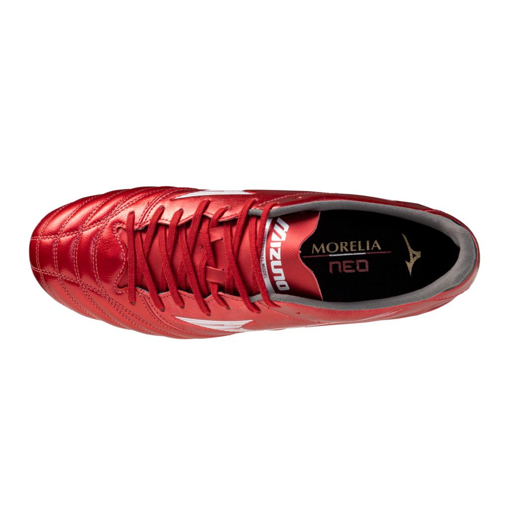 Mizuno Morelia Neo Iv Pro Fg Firm Kl Ground Soccer Cleat Red White