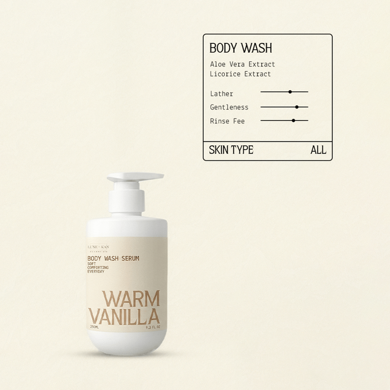 LBK Essentials Warm Vanilla Body Wash Serum 250ml