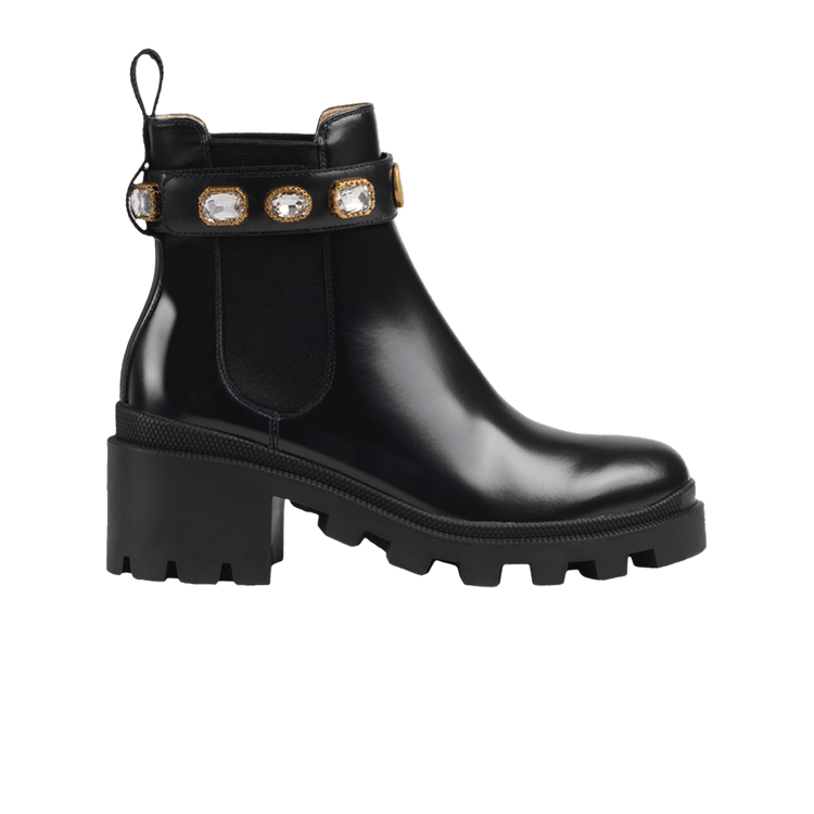 Gucci Wmns Leather Ankle Boot 'Belt - Black'