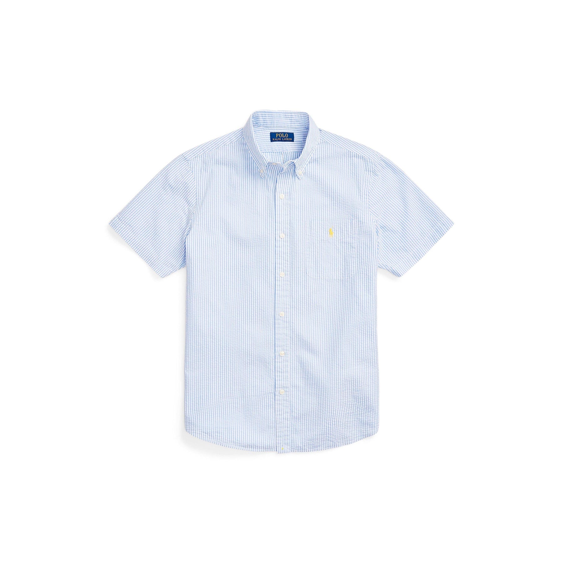 Striped Seersucker Short Sleeve Shirt