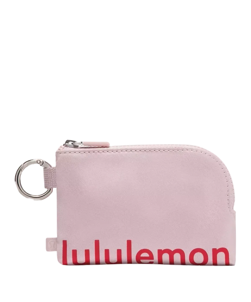 Lululemon Clippable Card Pouch Pink Haze/Desert Red