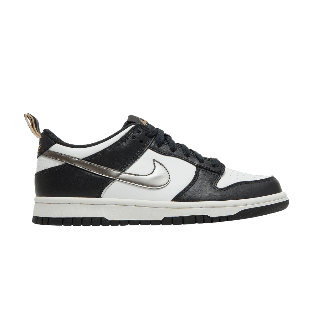 Dunk Low Black White Metallic