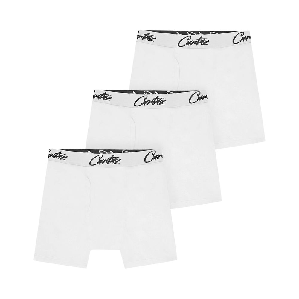 Corteiz White Allstarz Boxers 3 Pack