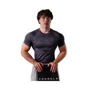 YoungLA Superman Compression Tees 'Charcoal'