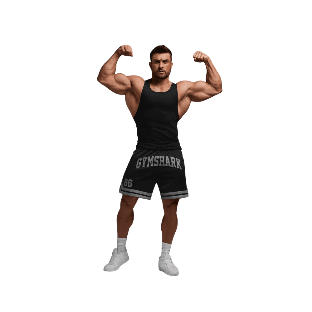 GymShark Varsity Mesh Shorts Black