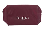 GUCCI Luxury Dark Red Makeup Bag - Portable and Organizable