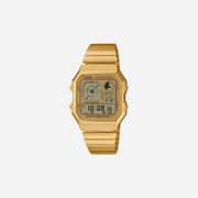 Casio Vintage A130WEG-9ADF Quartz Gold Dial Retro Classic with Modern Functions Stainless Steel Watch