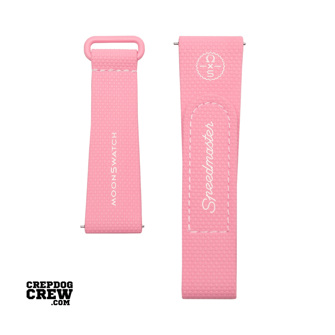Swatch x Omega Bioceramic Moonswatch White Pink Straps