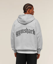Gymshark Olde English Zip Up Hoodie Soft Grey Marl