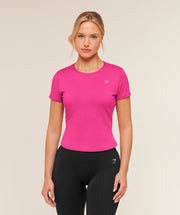 Women's Gymshark Training Baby Tee Super-Set Pink