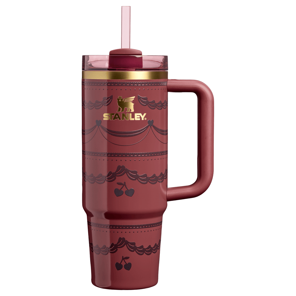 Stanley The Valentines Day Quencher H2.0 Flowstate Tumbler | 30 OZ Red Velvet Cake