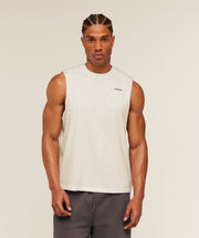 Gymshark Gymshark X Cbum Washed Sleeveless T-Shirt Soft White
