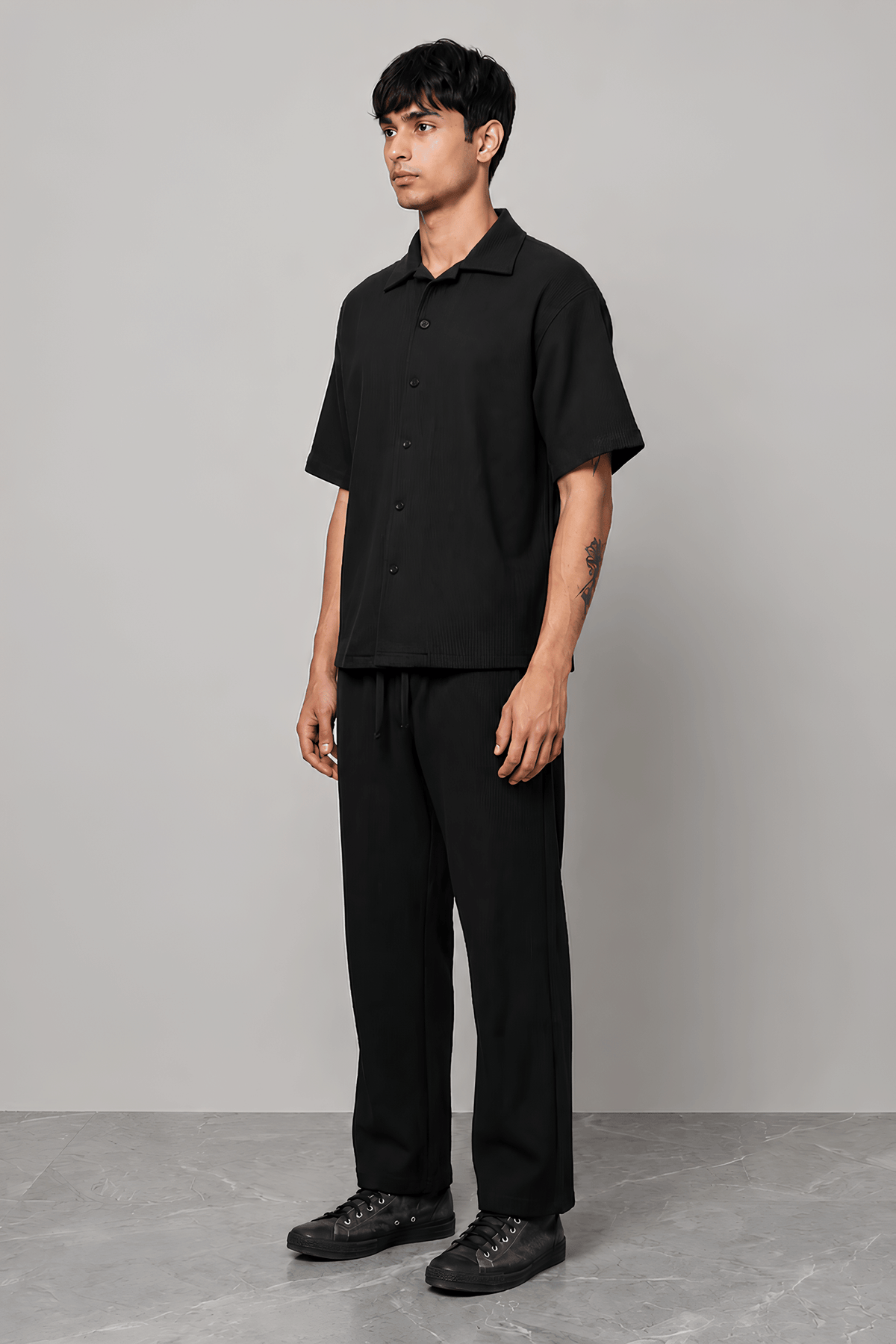 COMFY BLACK MEN'S CO-ORD SET