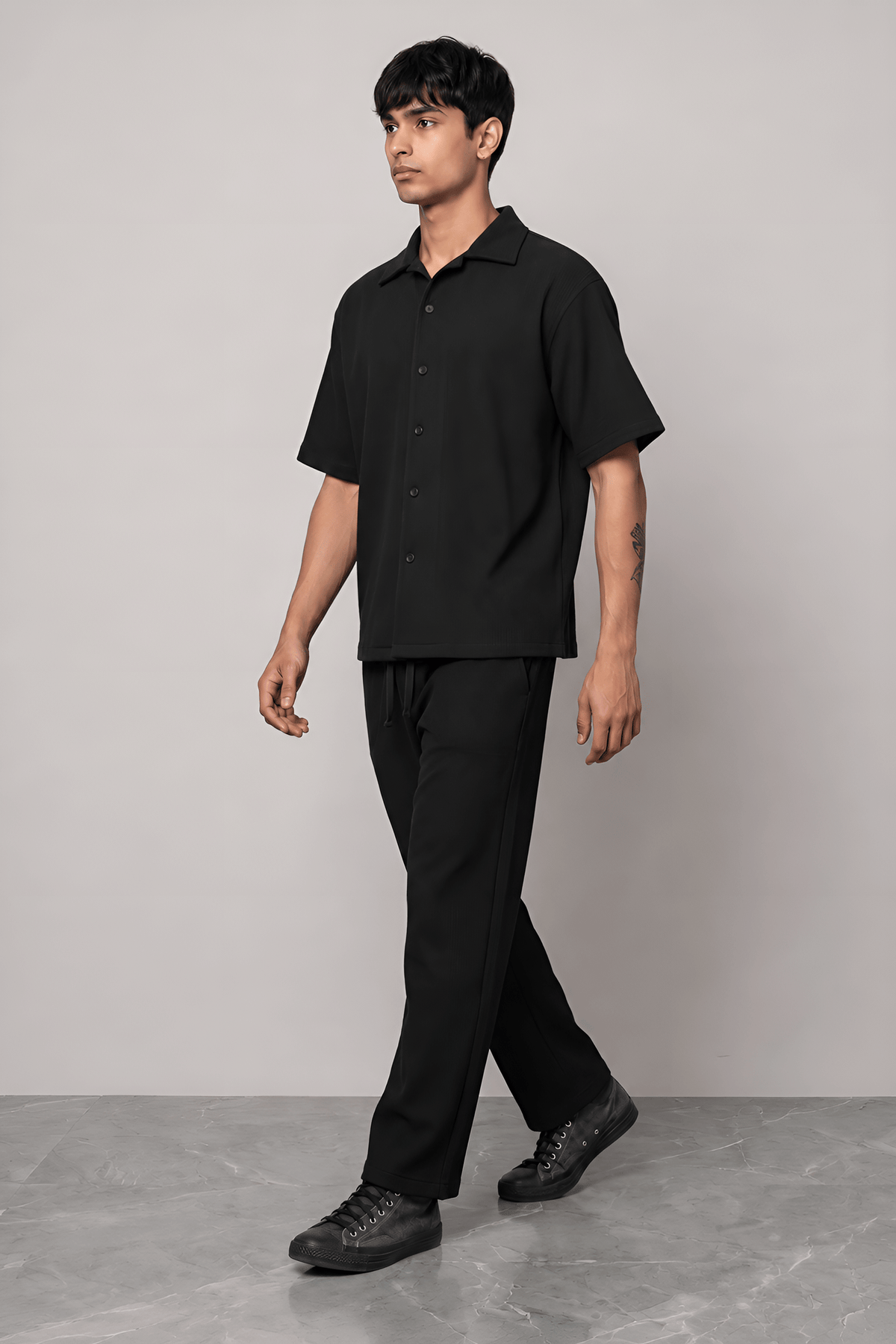 COMFY BLACK MEN'S CO-ORD SET