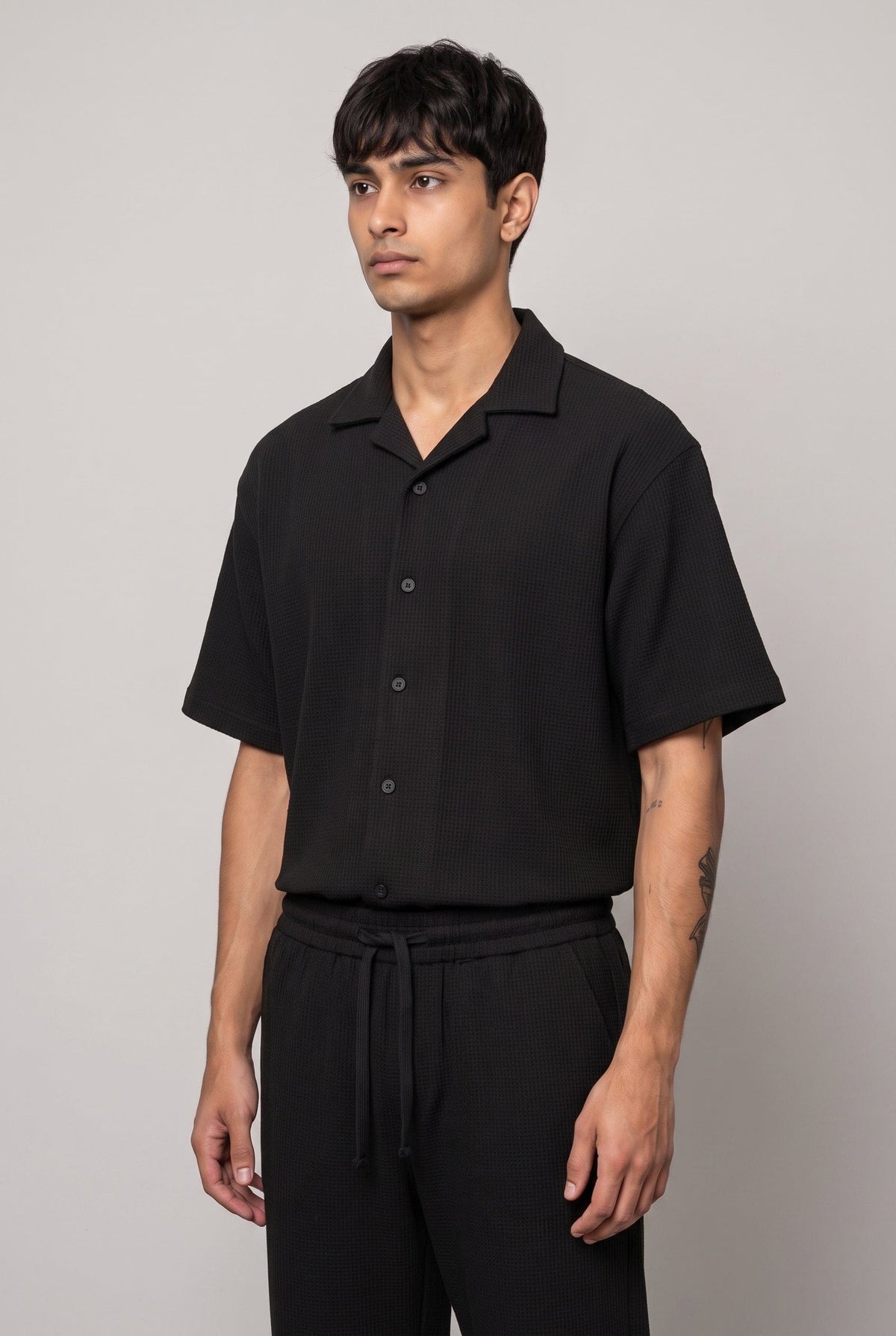 COMFY BLACK MEN'S CO-ORD SET