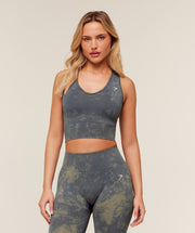 Women's Gymshark Washed Crop Tank Grey Wash