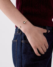 Spot The Spade Open Hinge Bangle