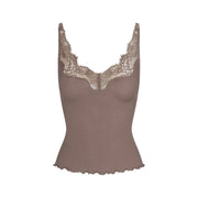 Rib Knit Lace Cami