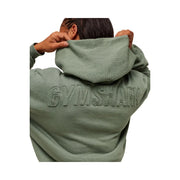 Gymshark Power Washed Oversized Hoodie - Unit Green/Acid Wash Small Ball