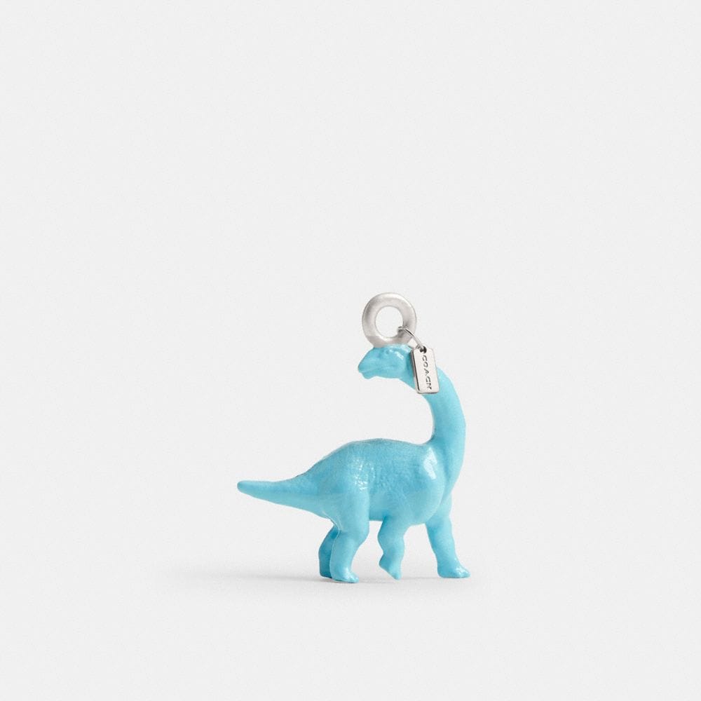 Coach Small Dinosaur Shoe Charm Silver Blue