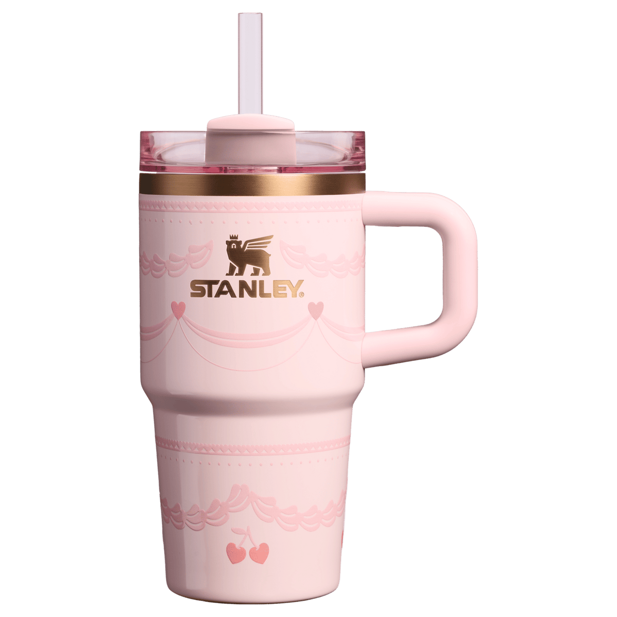 Stanley The Valentines Day Quencher H2.0 FlowState Tumbler | 20 OZ Pink Velvet Cake