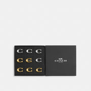 Coach Tic Tac Toe Set Brass Black