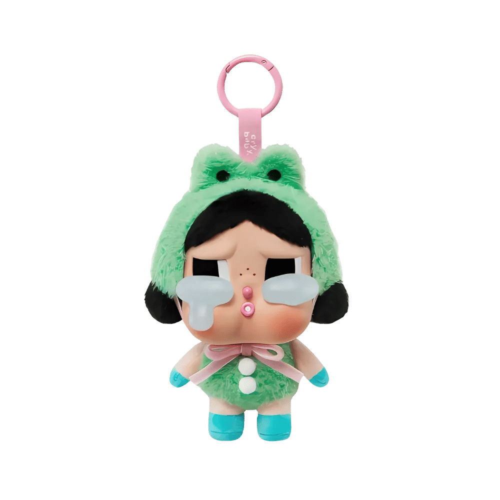 Pop Mart CryBaby Crying Again Series What A Frog Vinyl Face Plush