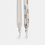 Coach Strap With Floral Print Silver Chalk Multi