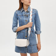 Coach Strap With Floral Print Silver Chalk Multi