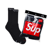 Supreme x Hanes Crew Socks (4 Pack) Black
