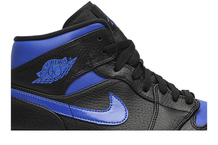 Air Jordan 1 Mid Black Hyper Royal