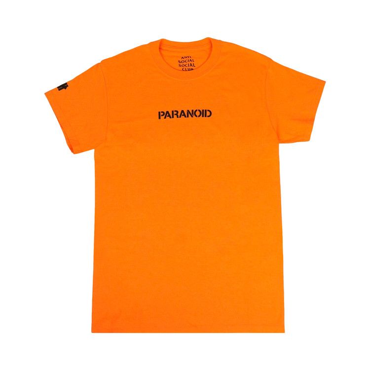 Antisocial Social Club x Undefeated Paranoid Orange T-Shirt
