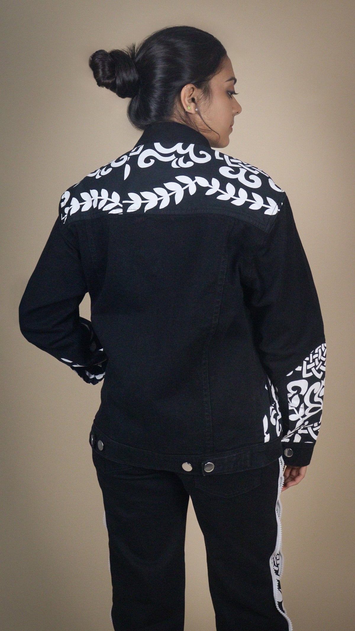 PATCHWORK DENIM BLACK WOMEN'S JACKET [50/50 LIMITED EDITION]