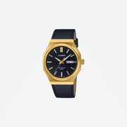Casio Enticer MTP-E735GL-1AVDF Quartz Black Dial Analog Leather Watch