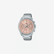 Casio Edifice EFV-650D-4AVUDF Quartz Peach Dial Analog Stainless Steel Watch