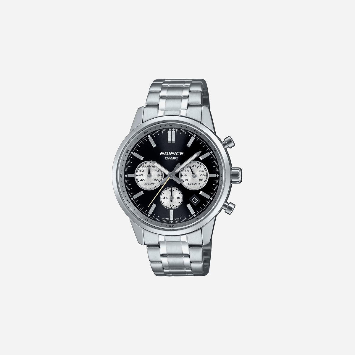 Casio Edifice EFR-575D-1ADF Quartz Black Dial Multi-Function Stainless Steel Watch