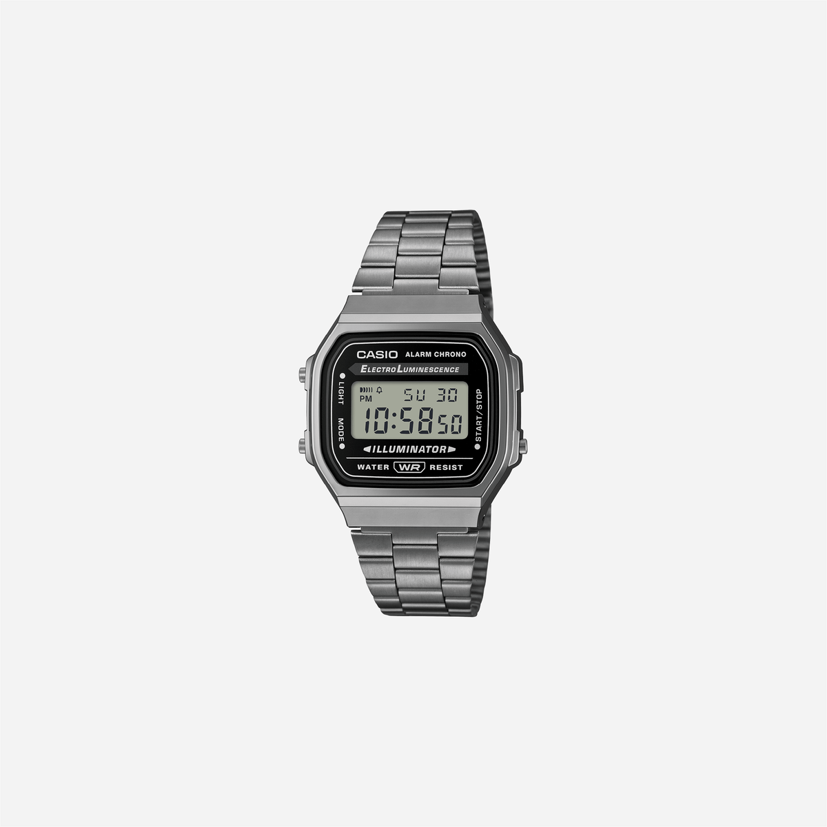 Casio Vintage A168WGG-1ADF Quartz Black Dial Digital Stainless Steel Watch