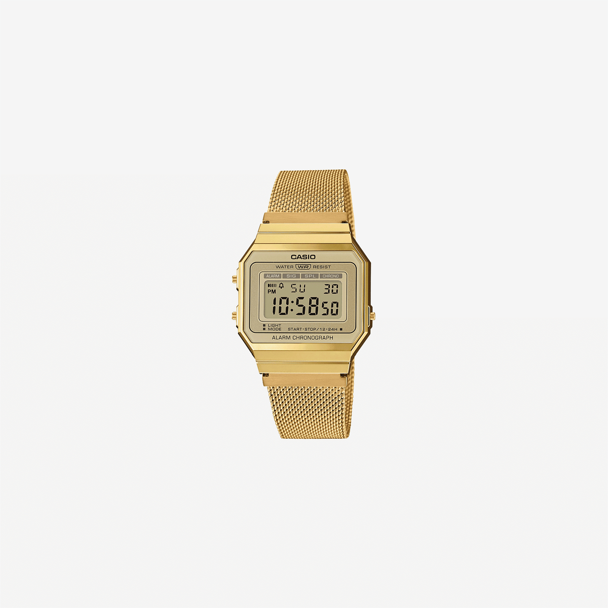 Casio Vintage A700WMG-9ADF Quartz Gold Dial Digital Stainless Steel Watch
