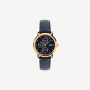 Casio LTP LTP-SN6KGL-2A Quartz Blue Dial Analog Navy Leather Strap Watch