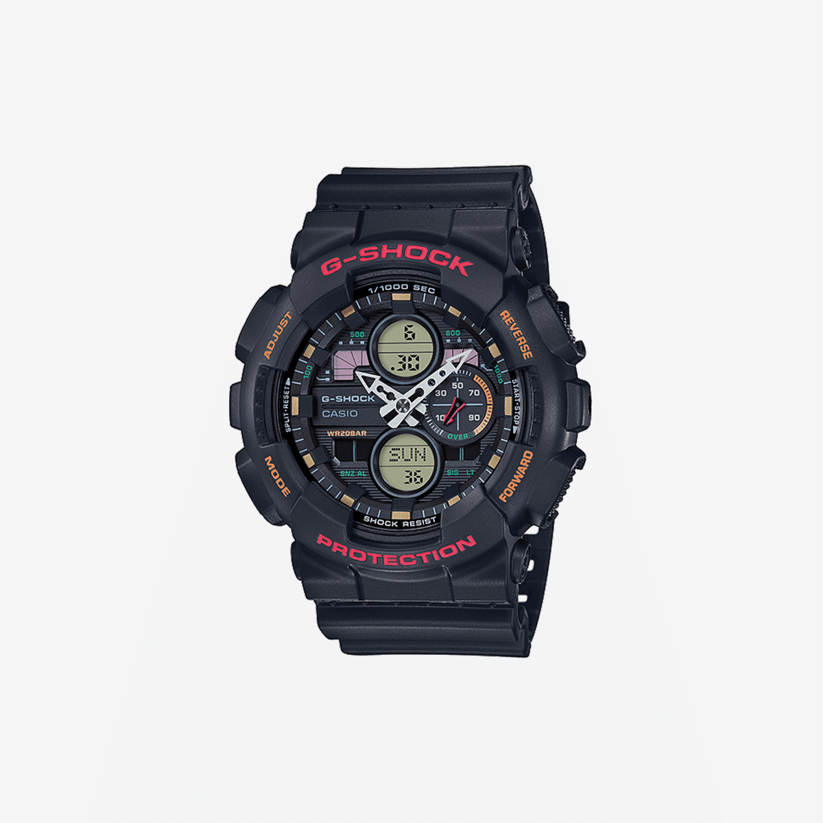 Casio G-Shock GA-140-1A4DR Quartz Black Dial Analog-Digital Resin Watch