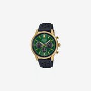 Casio Edifice EFR-575CL-3ADF Quartz Green Dial Multi-Function Leather Watch