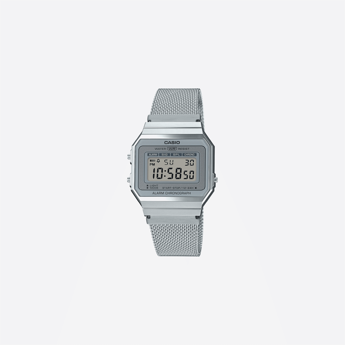 Casio Vintage A700WM-7ADF Quartz Silver Dial Digital Stainless Steel Watc