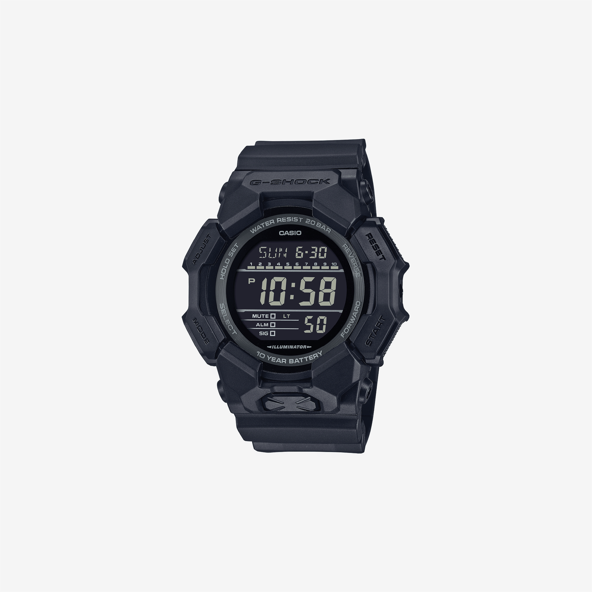 Casio G-Shock GD-010-1A1DR Quartz Black Dial Digital Resin Watch