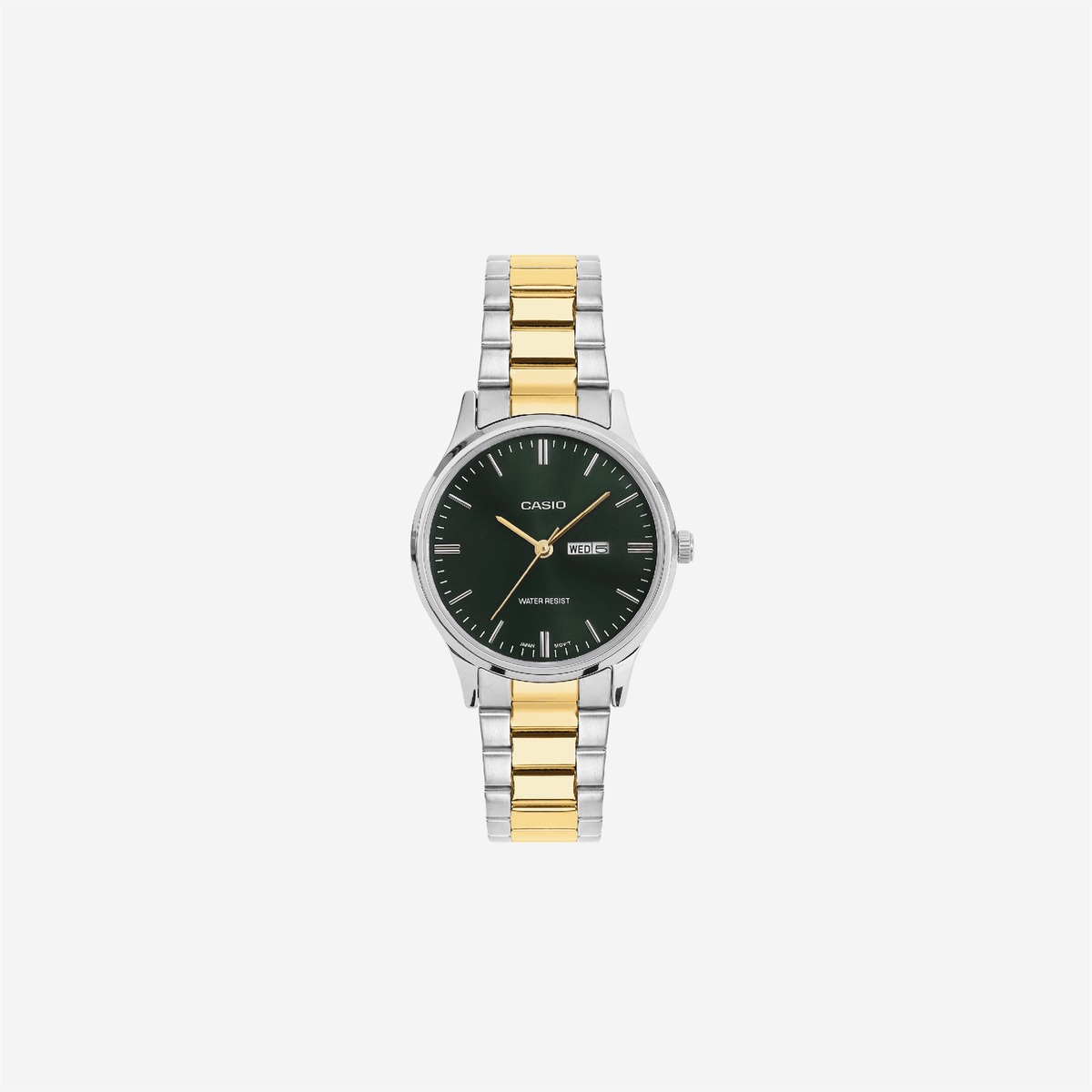 Casio LTP-SN8YSG-3B Quartz Green Dial Analog Stainless Steel Watch