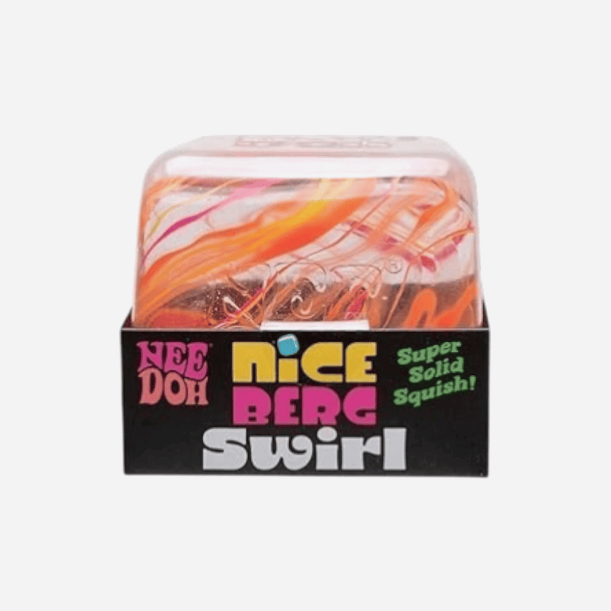 NeeDoh Jumbo Swirl Nice Berg Squishy Fidget Toy Orange