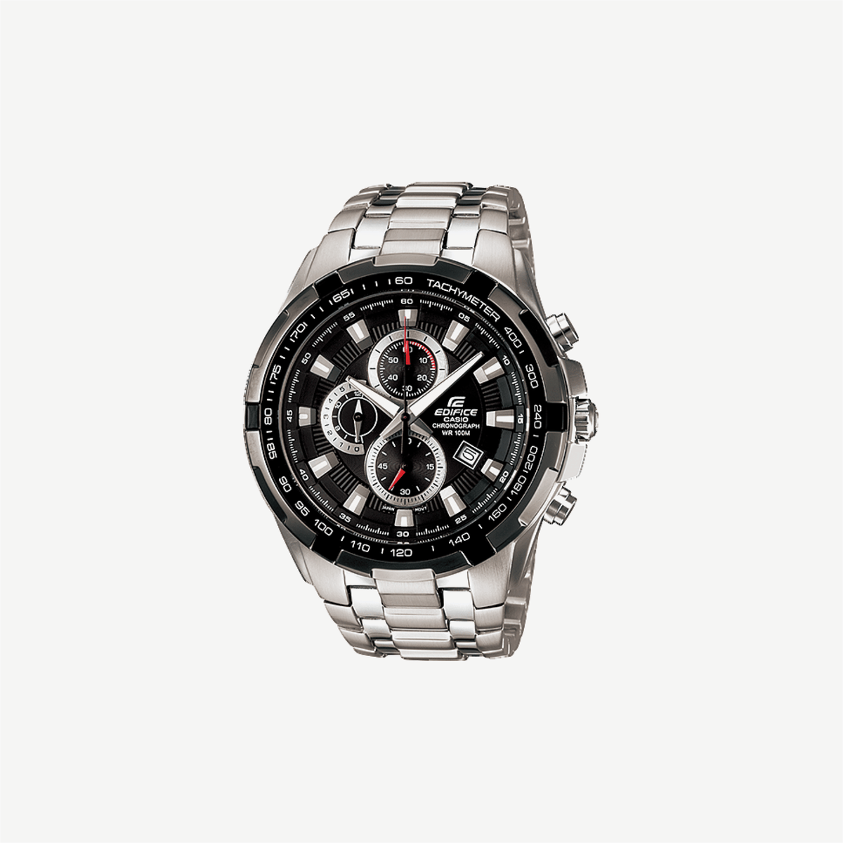 Casio Edifice EF-539D-1AVUDF Quartz Black Dial Chronograph Stainless Steel Watch