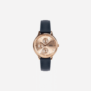 Casio Enticer LTP-SN7YRL-4A Quartz Rose Gold Dial Multi-Function Leather Watch
