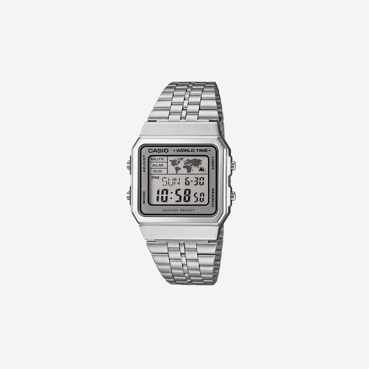 Casio A500WA-7 Classic Digital Display Quartz Silver Watch
